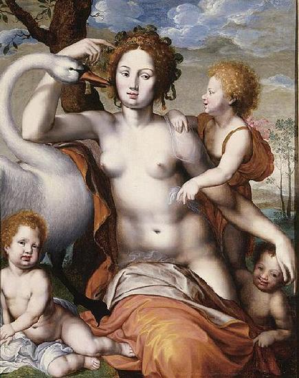 Leda with Swan and Children, Vincent Sellaer